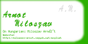 arnot miloszav business card